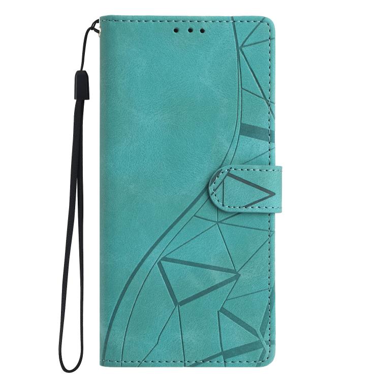 For Samsung Galaxy S25 Edge 5G Triangles Embossed Leather Phone Case