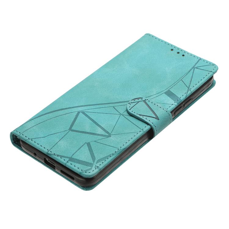 For Samsung Galaxy S25 Edge 5G Triangles Embossed Leather Phone Case