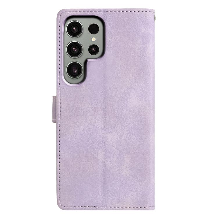 For Samsung Galaxy S22 Ultra 5G Triangles Embossed Leather Phone Case