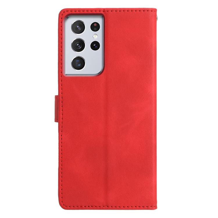 For Samsung Galaxy S21 Ultra 5G Triangles Embossed Leather Phone Case