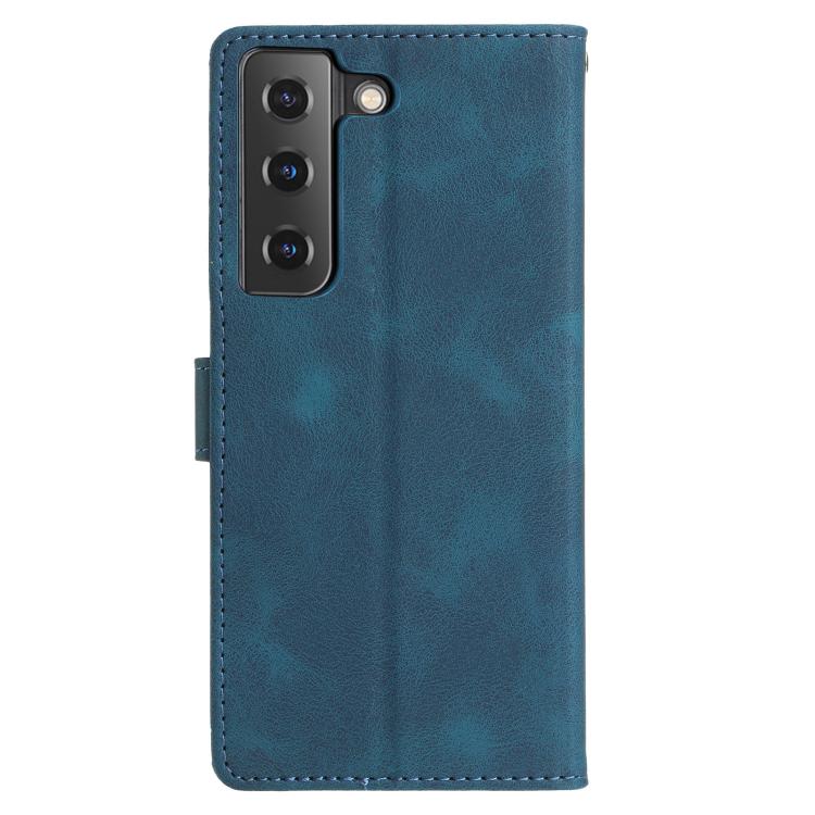 For Samsung Galaxy S21 5G Triangles Embossed Leather Phone Case