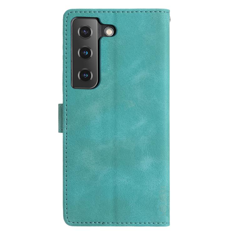 For Samsung Galaxy S21 5G Triangles Embossed Leather Phone Case
