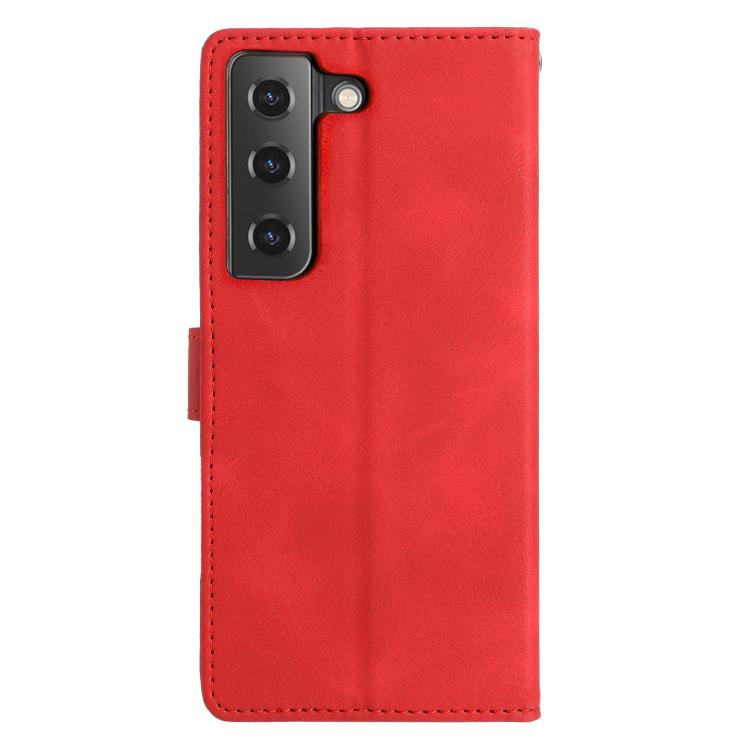 For Samsung Galaxy S21 FE 5G Triangles Embossed Leather Phone Case
