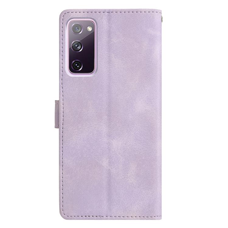 For Samsung Galaxy S20 FE Triangles Embossed Leather Phone Case