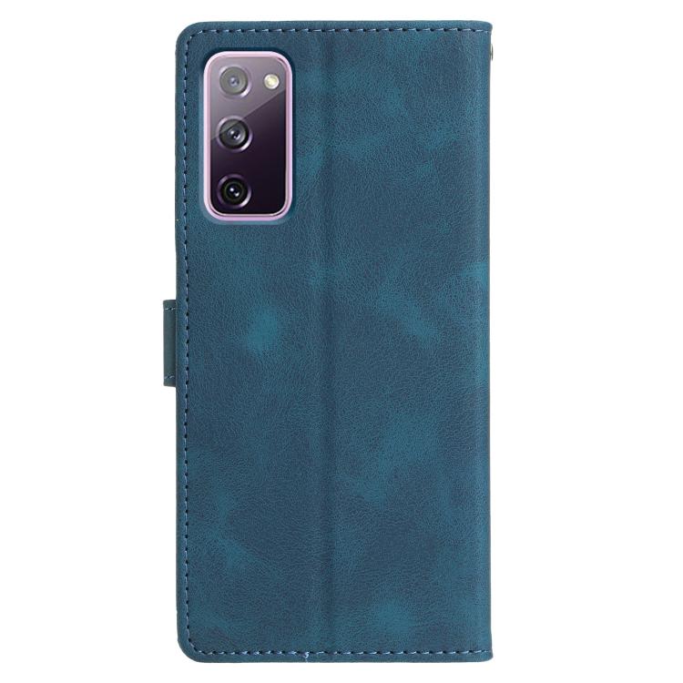 For Samsung Galaxy S20 FE Triangles Embossed Leather Phone Case