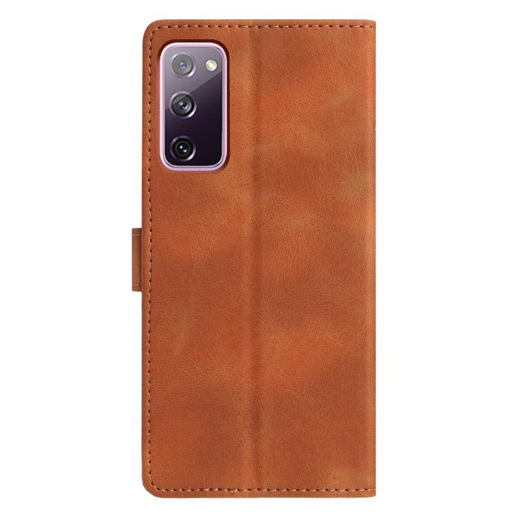 For Samsung Galaxy S20 FE Triangles Embossed Leather Phone Case