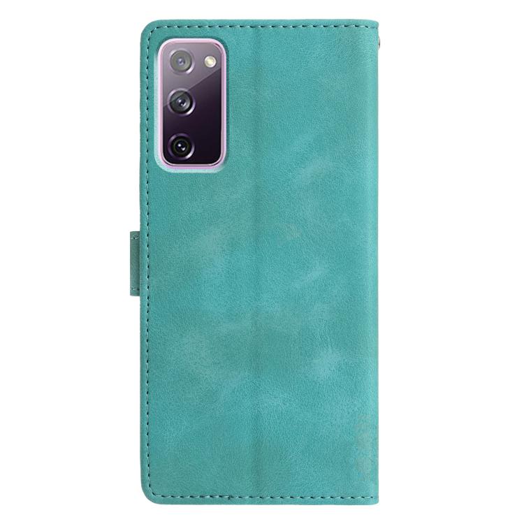 For Samsung Galaxy S20 FE Triangles Embossed Leather Phone Case