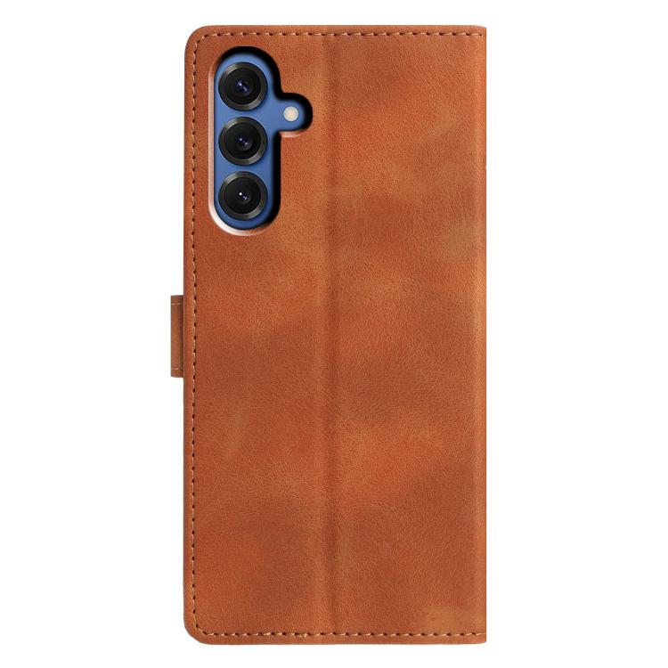 For Samsung Galaxy S25 FE 5G Triangles Embossed Leather Phone Case