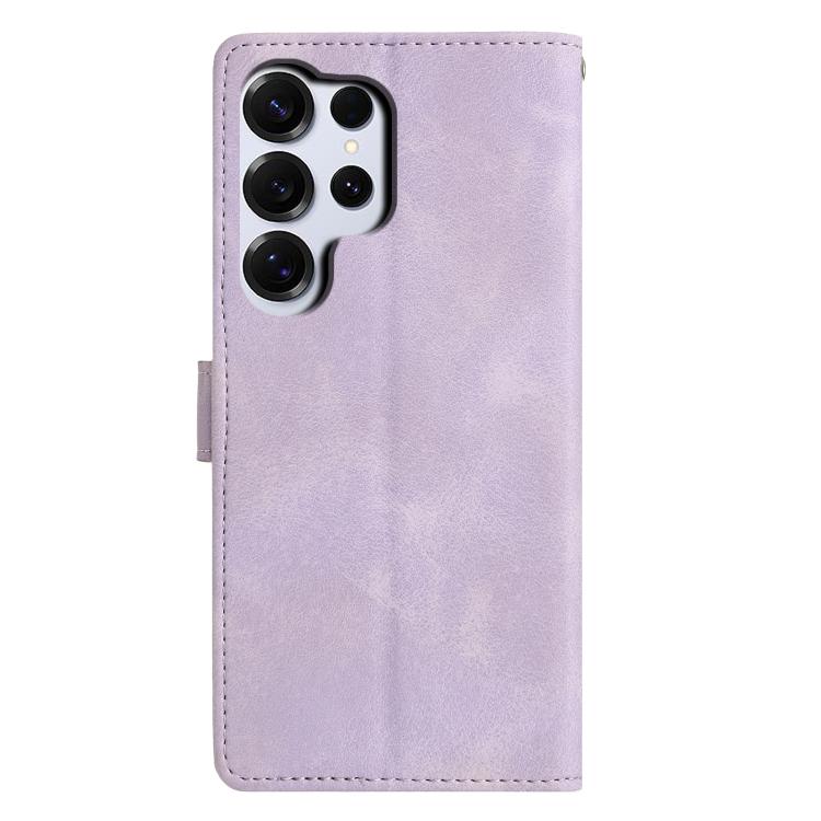 For Samsung Galaxy S26 Ultra 5G Triangles Embossed Leather Phone Case