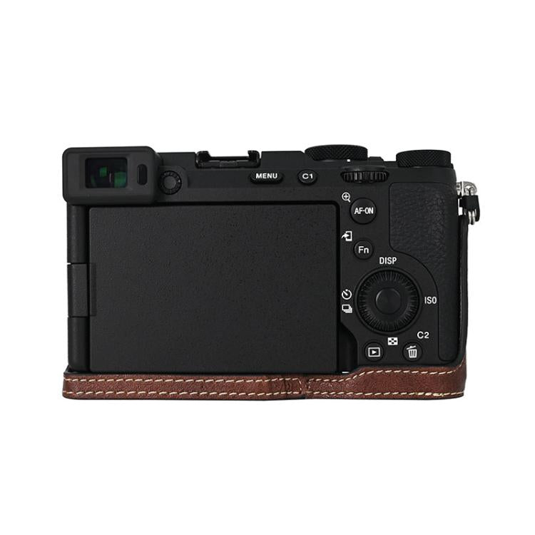 For Sony ILCE-7CM2 / Alpha 7C II Litchi Texture PU Leather Camera Half Case Base