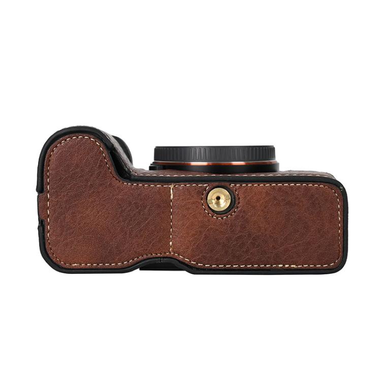 For Sony ILCE-7CM2 / Alpha 7C II Litchi Texture PU Leather Camera Half Case Base