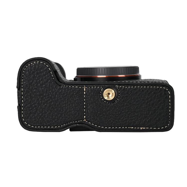 For Sony ILCE-7CM2 / Alpha 7C II Litchi Texture PU Leather Camera Half Case Base