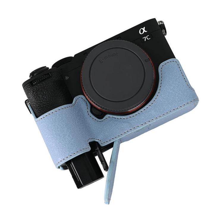 For Sony ILCE-7CM2 / Alpha 7C II Litchi Texture PU Leather Camera Half Case Base