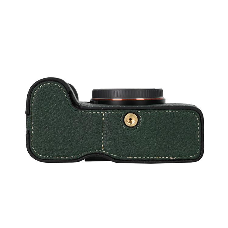 For Sony ILCE-7CM2 / Alpha 7C II Litchi Texture PU Leather Camera Half Case Base