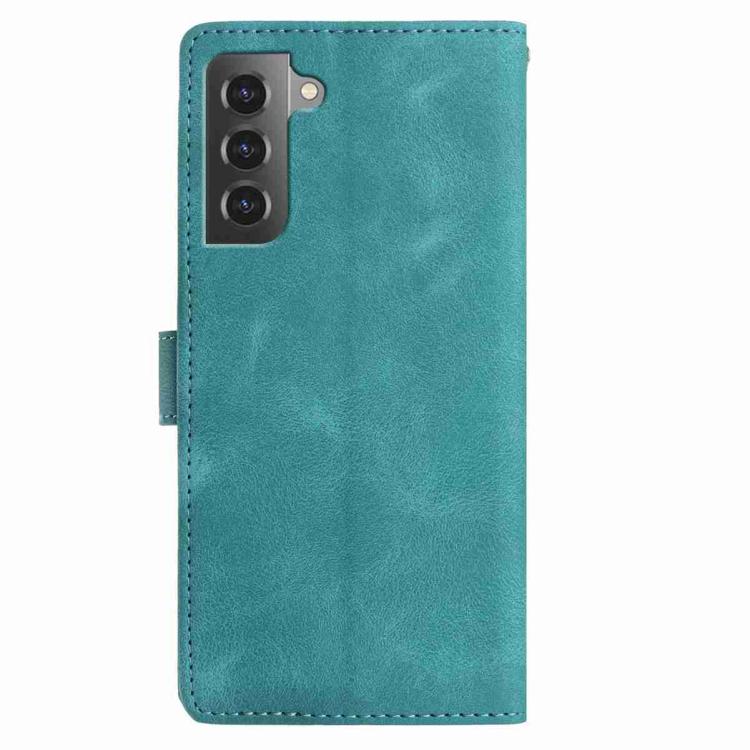 For Samsung Galaxy S21 5G Skin Feel Embossed Feather Leather Phone Case