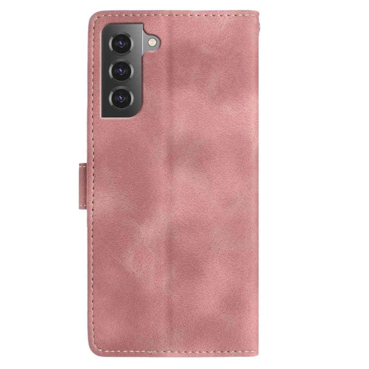 For Samsung Galaxy S22 5G Skin Feel Embossed Feather Leather Phone Case