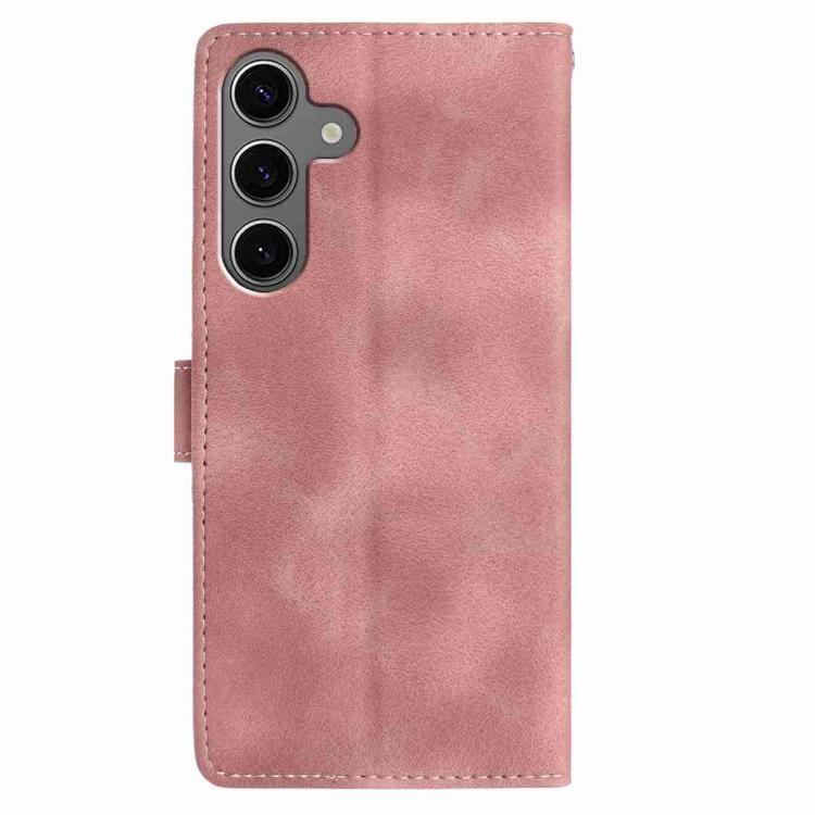 For Samsung Galaxy S24 FE 5G Skin Feel Embossed Feather Leather Phone Case
