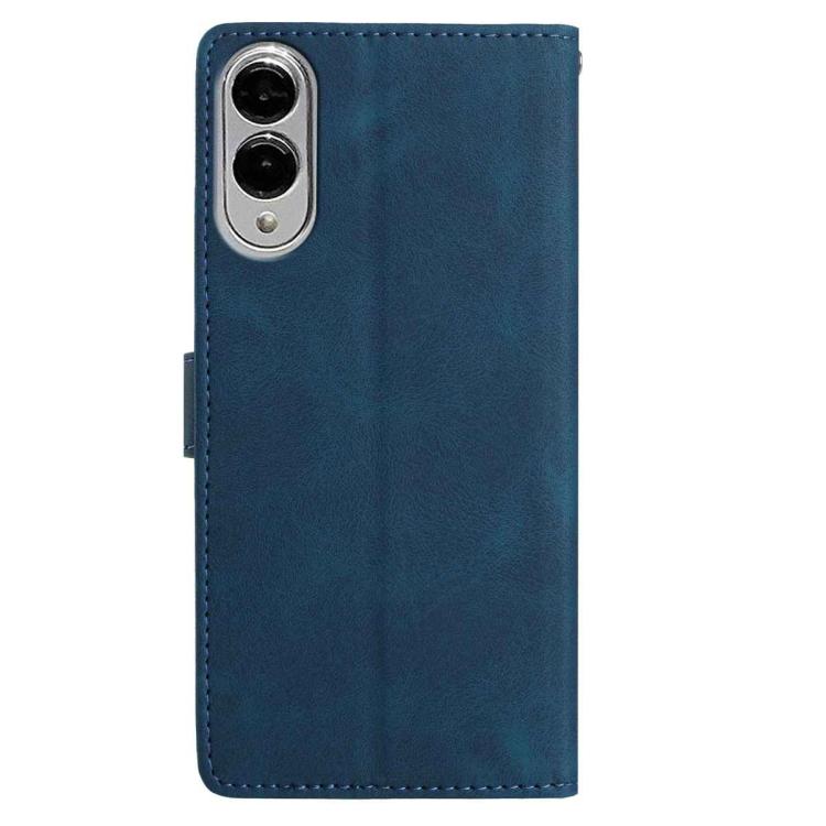 For Samsung Galaxy S25 Edge 5G Skin Feel Embossed Feather Leather Phone Case