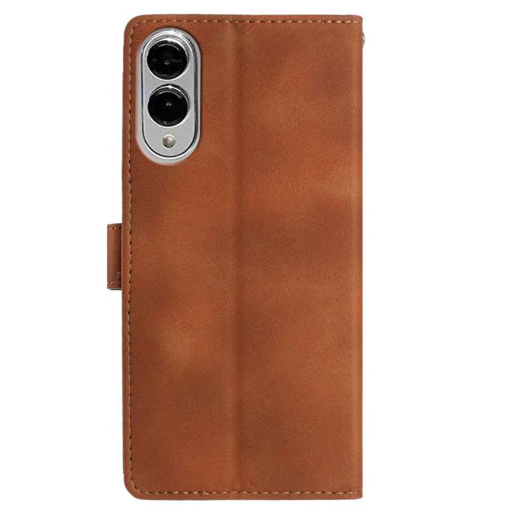 For Samsung Galaxy S25 Edge 5G Skin Feel Embossed Feather Leather Phone Case