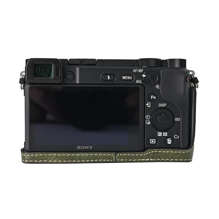 For Sony ILCE-6400 / A6300 / A6200 Litchi Texture PU Leather Camera Half Case Base