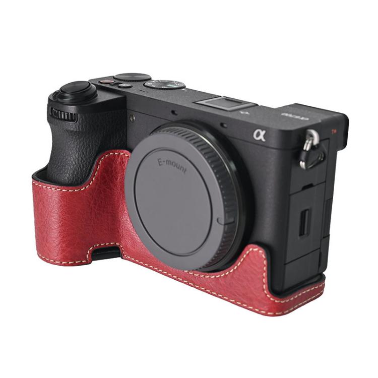 For Sony ILCE-6700 / A6700 Litchi Texture PU Leather Camera Half Case Base