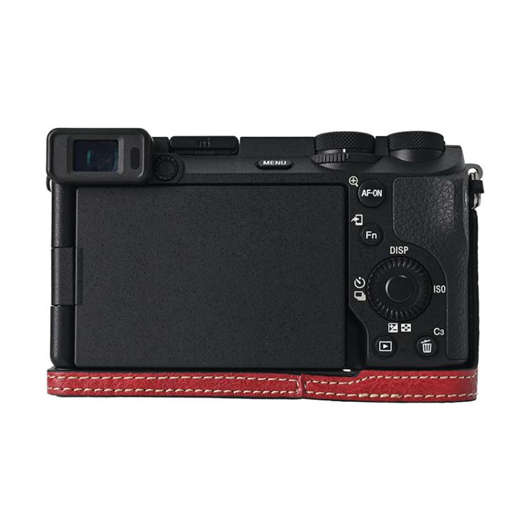 For Sony ILCE-6700 / A6700 Litchi Texture PU Leather Camera Half Case Base