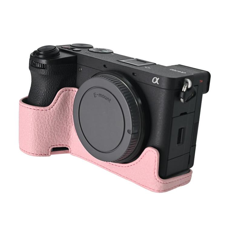 For Sony ILCE-6700 / A6700 Litchi Texture PU Leather Camera Half Case Base