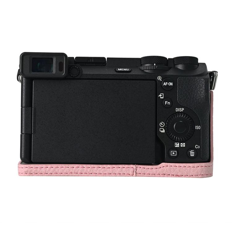 For Sony ILCE-6700 / A6700 Litchi Texture PU Leather Camera Half Case Base