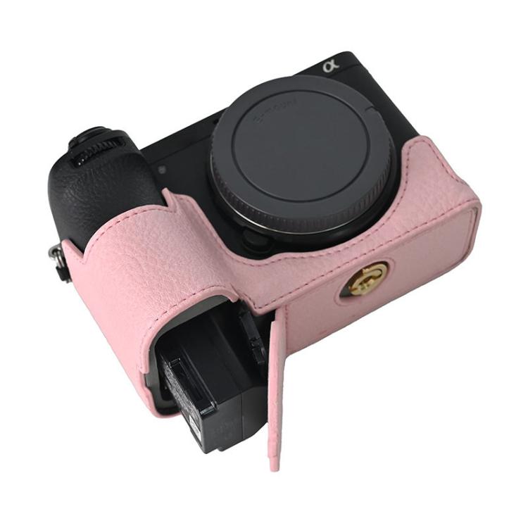 For Sony ILCE-6700 / A6700 Litchi Texture PU Leather Camera Half Case Base