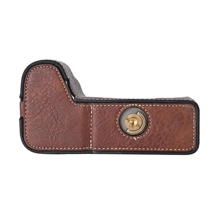 For Sony ILCE-6700 / A6700 Litchi Texture PU Leather Camera Half Case Base