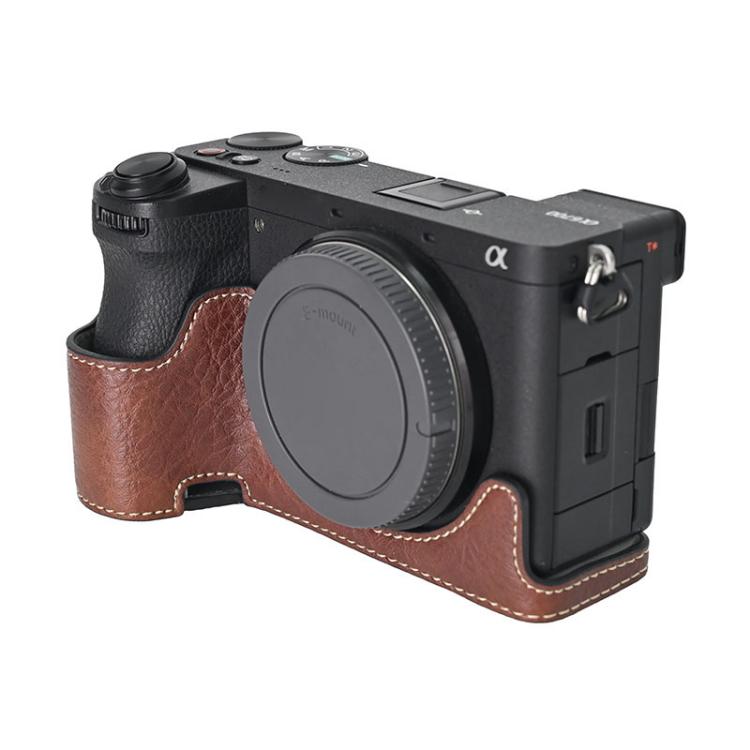 For Sony ILCE-6700 / A6700 Litchi Texture PU Leather Camera Half Case Base