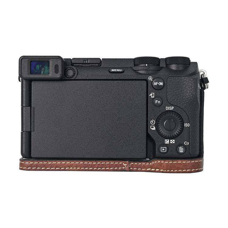 For Sony ILCE-6700 / A6700 Litchi Texture PU Leather Camera Half Case Base