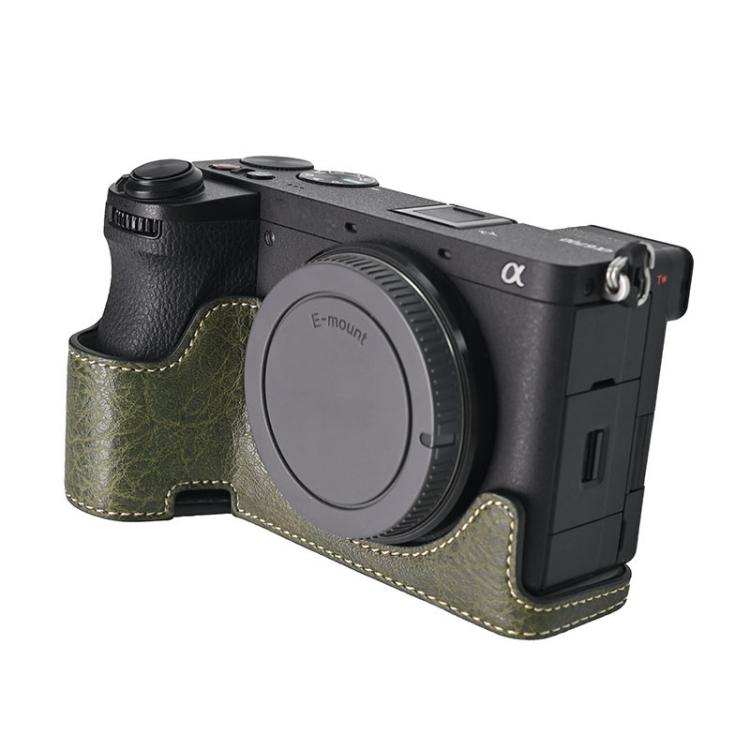 For Sony ILCE-6700 / A6700 Litchi Texture PU Leather Camera Half Case Base