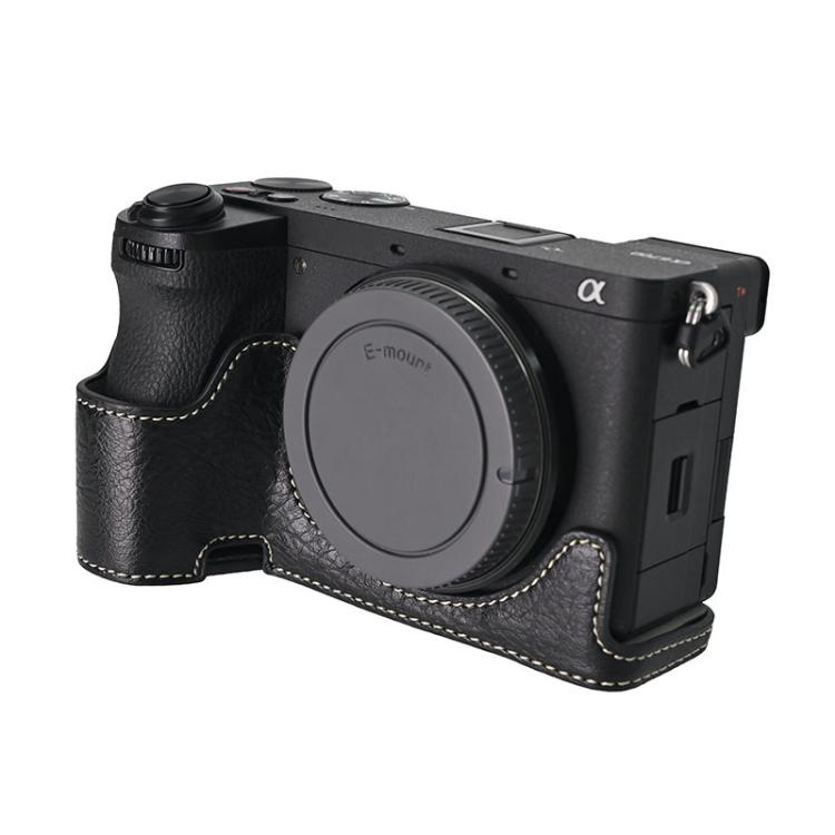 For Sony ILCE-6700 / A6700 Litchi Texture PU Leather Camera Half Case Base