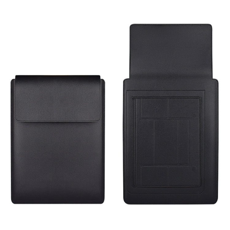 PU05 Sleeve Leather Case Carrying Bag with Small Storage Bag for 15.4 inch Laptop