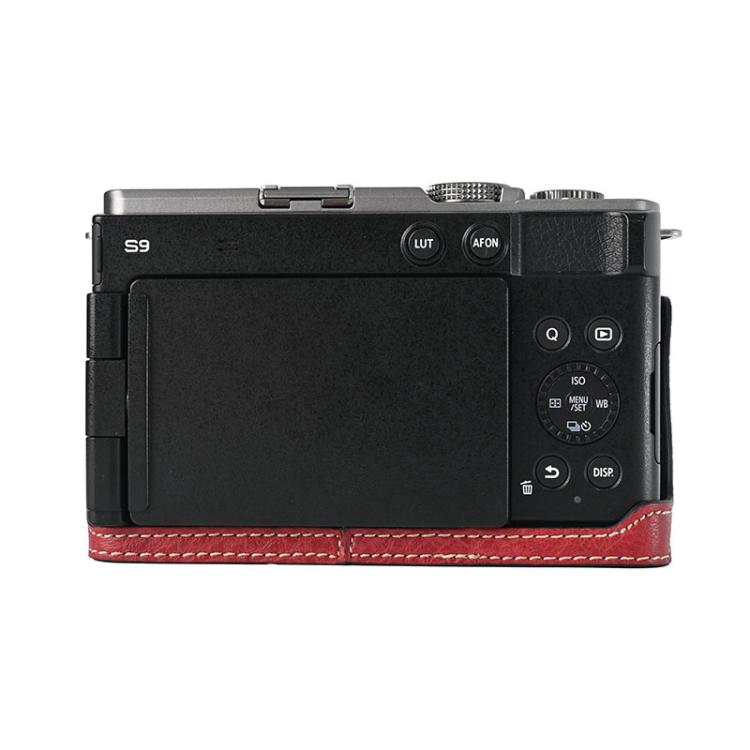 For Panasonic LUMIX S9 Litchi Texture PU Leather Camera Half Case Base