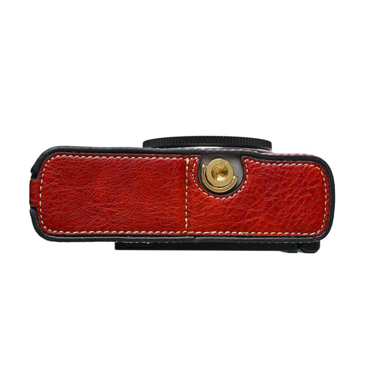 For Panasonic LUMIX S9 Litchi Texture PU Leather Camera Half Case Base