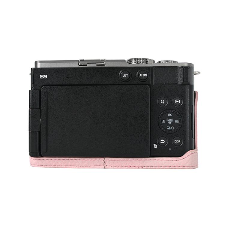 For Panasonic LUMIX S9 Litchi Texture PU Leather Camera Half Case Base