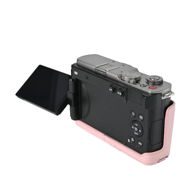 For Panasonic LUMIX S9 Litchi Texture PU Leather Camera Half Case Base