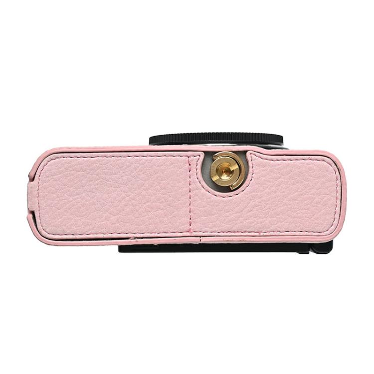 For Panasonic LUMIX S9 Litchi Texture PU Leather Camera Half Case Base