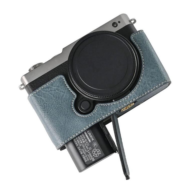 For Panasonic LUMIX S9 Litchi Texture PU Leather Camera Half Case Base