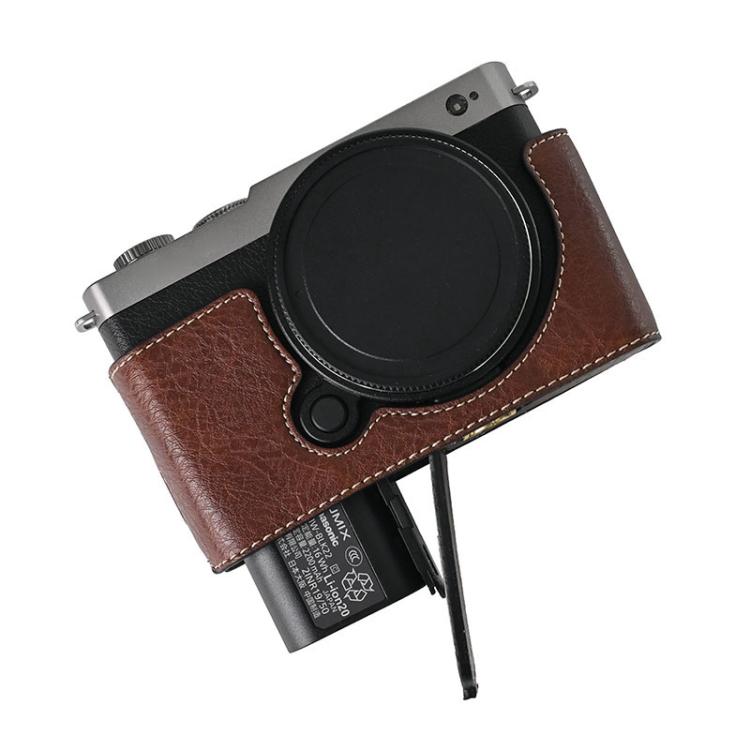 For Panasonic LUMIX S9 Litchi Texture PU Leather Camera Half Case Base