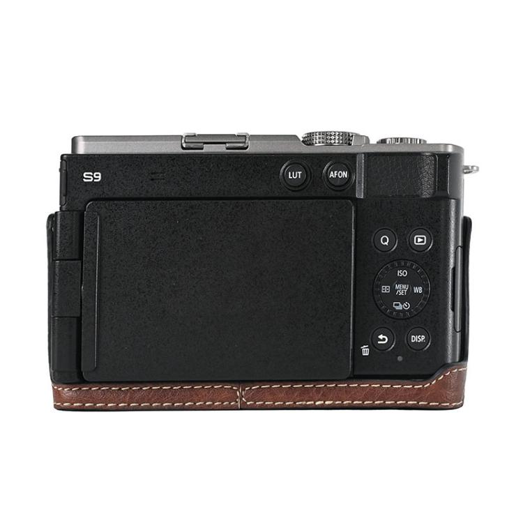 For Panasonic LUMIX S9 Litchi Texture PU Leather Camera Half Case Base