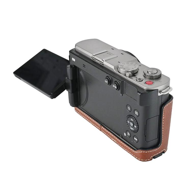 For Panasonic LUMIX S9 Litchi Texture PU Leather Camera Half Case Base
