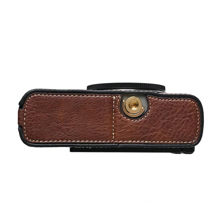 For Panasonic LUMIX S9 Litchi Texture PU Leather Camera Half Case Base