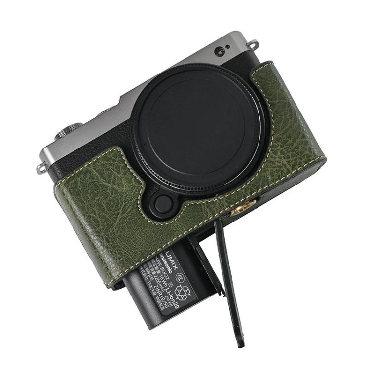 For Panasonic LUMIX S9 Litchi Texture PU Leather Camera Half Case Base