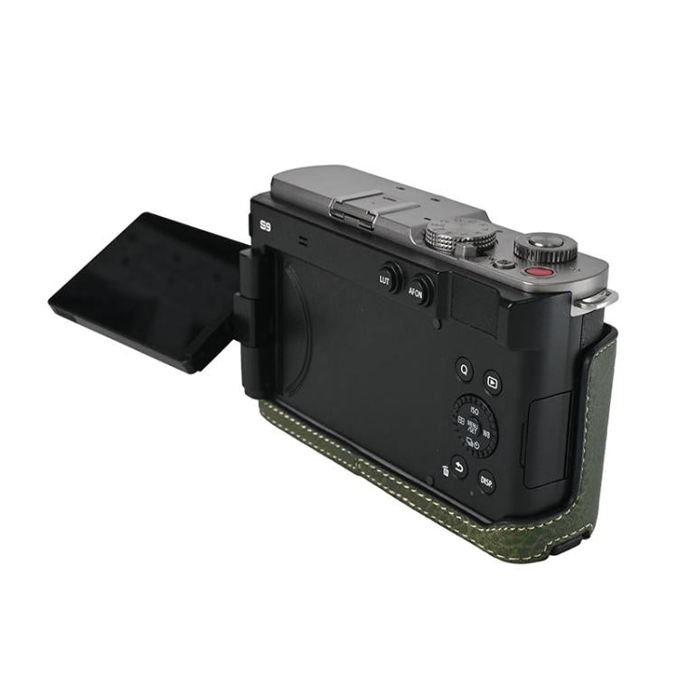 For Panasonic LUMIX S9 Litchi Texture PU Leather Camera Half Case Base