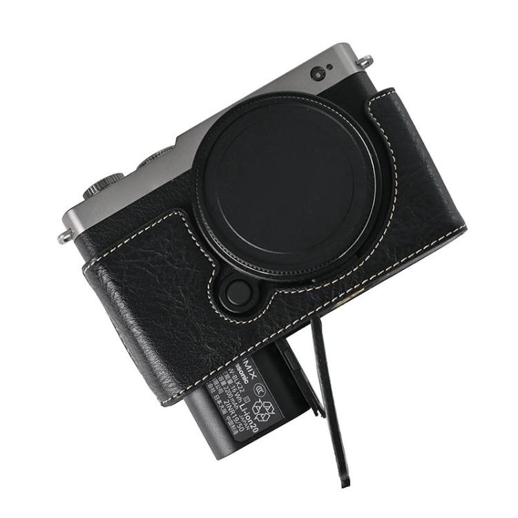 For Panasonic LUMIX S9 Litchi Texture PU Leather Camera Half Case Base