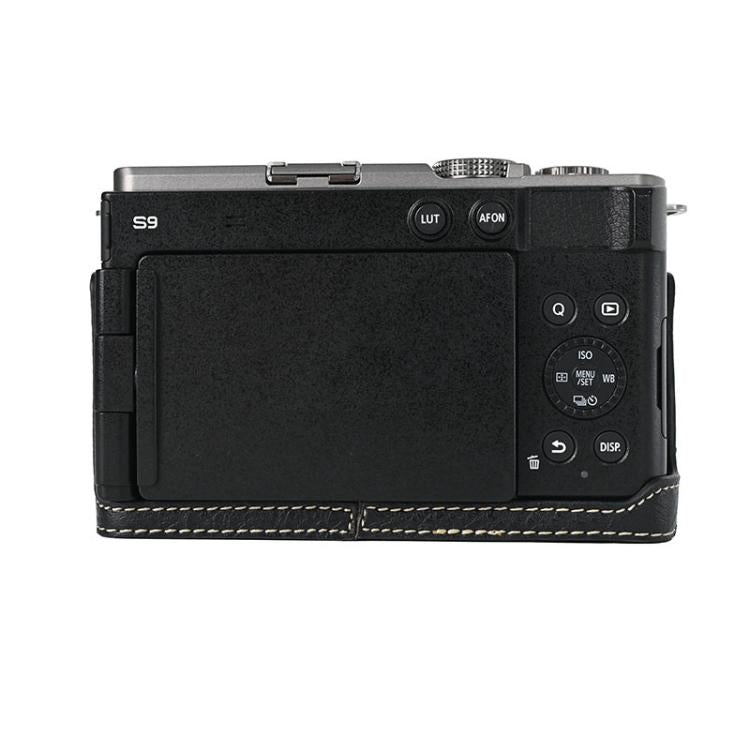For Panasonic LUMIX S9 Litchi Texture PU Leather Camera Half Case Base