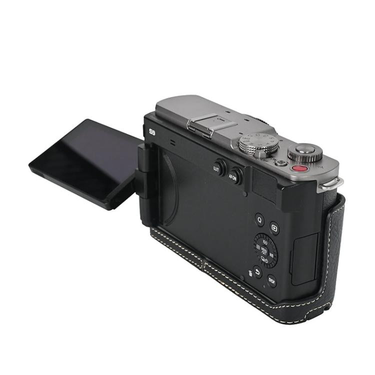 For Panasonic LUMIX S9 Litchi Texture PU Leather Camera Half Case Base